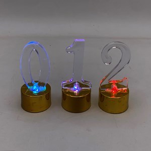 Imagen de Números de plástico con luz led x10, del 0 al 9, en caja