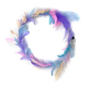 Imagen de Tiara corona luminosa con plumas PACK x12, varios colores