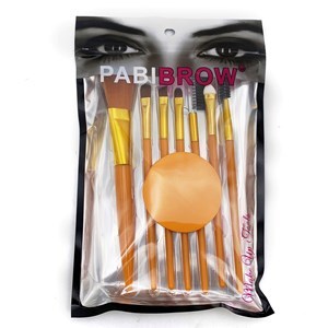 Imagen de Pincel de maquillaje x7, con esponja, en bolsa varios colores