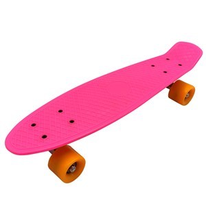 Imagen de Skate de plástico penny ROSADO, ruedas de PVC anchas, trucks de metal