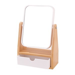 Imagen de Espejo de pie rectangular doble faz con alhajero de madera, en caja