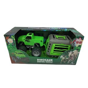 Imagen de Camioneta a fricción con zorra con dinosaurio, en caja 2 colores