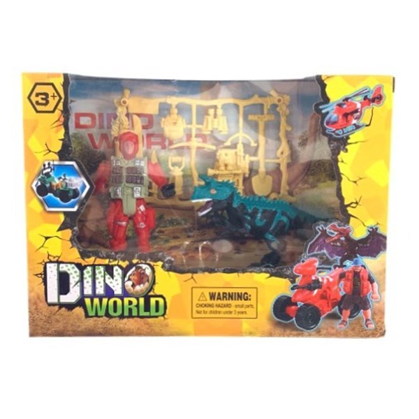Imagen de Soldado con dinosaurio y accesorios, en caja