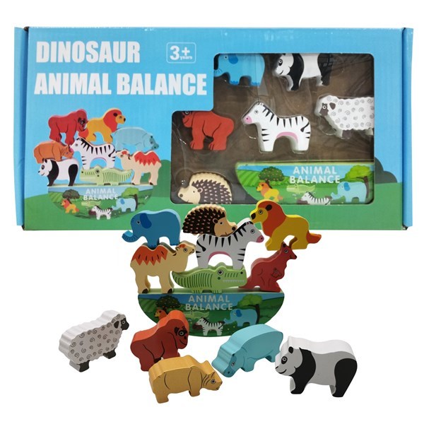 Imagen de Animales de madera, juego de balance, en caja