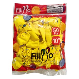 Imagen de Globo 10" FILIPPO amarillo, bolsa x50