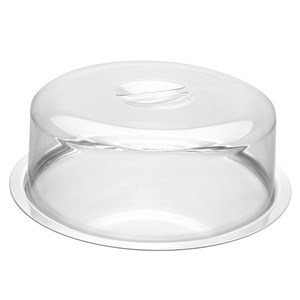 Imagen de Cubre torta, campana de acrílico base de acero inoxidable, en caja IMPERIAL MARTINAZZO