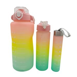 Imagen de Botella deportiva graduada motivacional x3 tamaños distintos, varios colores