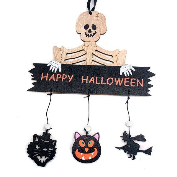 Imagen de Adorno cartel de madera haloween