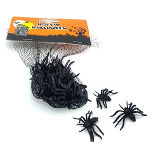 Imagen de Adorno halloween araña de plástico x12, en red