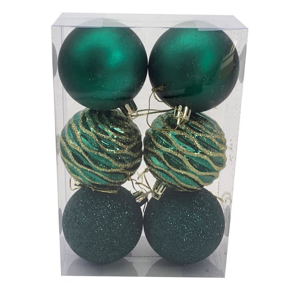 Imagen de Bolas navideñas x6 5cm, VERDE en caja