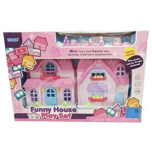 Imagen de Casa para muñecas con muebles, en caja