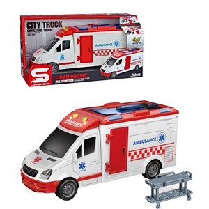 Imagen de Ambulancia a fricción con luz y sonido, en caja