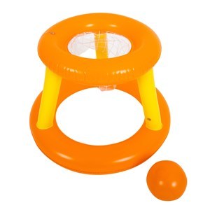 Imagen de Inflable flotador redondo, con aro de basket, en caja, JL