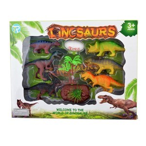Imagen de Dinosaurios x6 con accesorios en caja