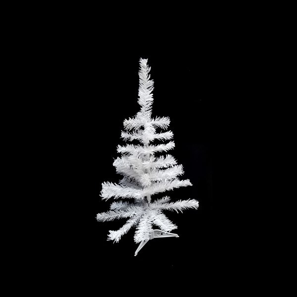 Imagen de Arbol navideño blanco, 45 piezas 60cm, pie de plástico, en bolsa