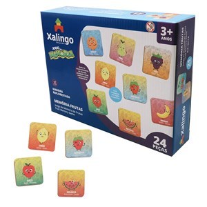 Imagen de Memoria de madera frutas 24 piezas, XALINGO, en caja