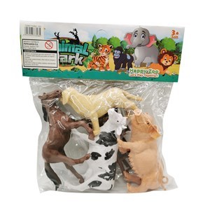 Imagen de Animales de granja x4 con accesorios, en bolsa
