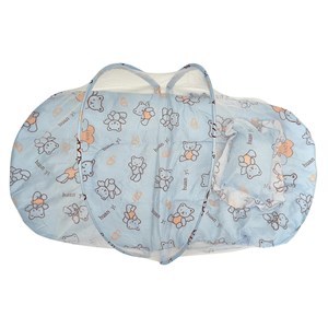 Imagen de Cuna para bebé plegable y portátil, con mosquitero, en bolsa 2 colores
