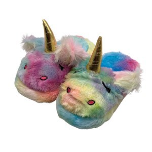 Imagen de Pantuflas infantiles unicornio, en bolsa