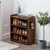 Imagen de Mueble estantería de madera 3 estantes con perchero, ideal zapatera en caja
