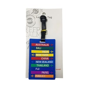 Imagen de Etiqueta de goma para identificación de valijas, varios diseños