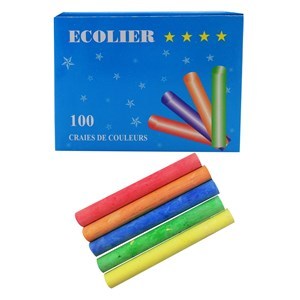 Imagen de Tizas de colores x100, en caja