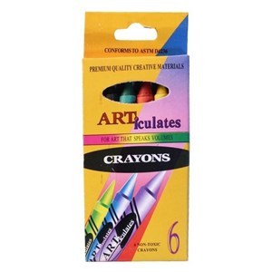 Imagen de Crayolas finas 6 colores, en caja