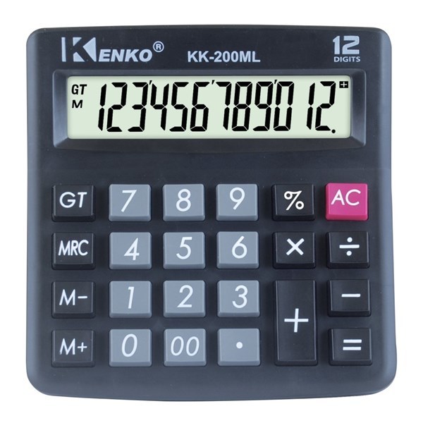 Imagen de Calculadora de mesa KENKO, 12 dígitos, display grande, en caja