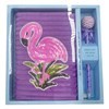 Imagen de Libreta con lapicera, 64 hojas, varios diseños flamingos
