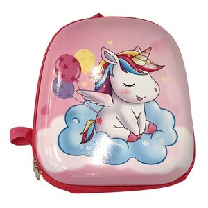 Imagen de Mochila infantil frente rígido bolsillo interno, diseño unicornio