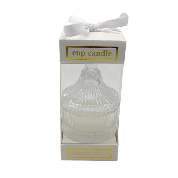 Imagen de Vela aromática con frasco de vidrio, en caja PVC