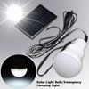 Imagen de Lámpara 12 led para colgar recargable, con panel solar, en caja