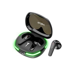 Imagen de Auriculares inalámbricos Bluetooth V5.1, con cargador, color negro, en caja