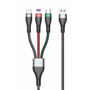 Imagen de Cable múltiple 3 en 1, micro USB, USB-C y USB-Ligthning, en caja