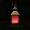 Imagen de Adorno decorativo farol de plástico, simula fuego, 3AA y recarga USB, en caja