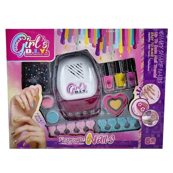 Imagen de Set de belleza para decorar uñas con lámpara, 2AA en caja