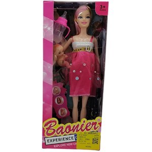 Imagen de Muñeca, embarazada, con bebé y accesorios, 29cm, en caja