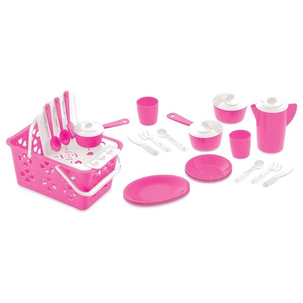Imagen de Set cocina, 19 piezas, con canasto, en red