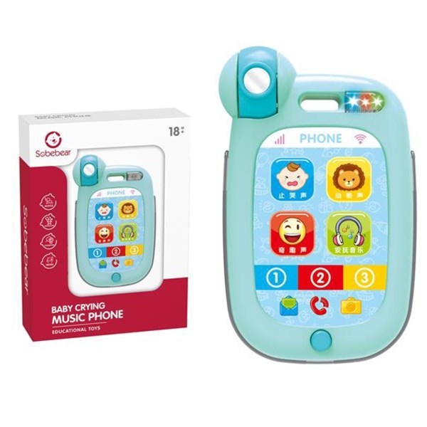 Imagen de Didáctico celular con sonido 3AA, en caja 2 colores