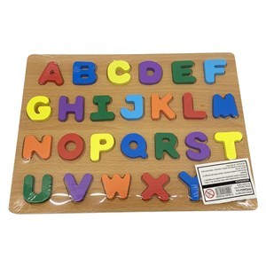 Imagen de Encastre de madera,  letras-números, en bolsa