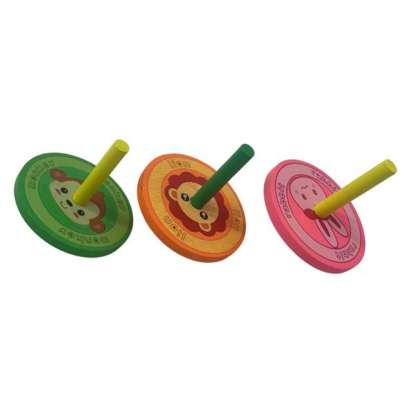 Imagen de Trompo de madera con diseños, PACKx12