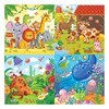 Imagen de Puzzle de cartón, 43 piezas, 4 puzzles animales, en caja