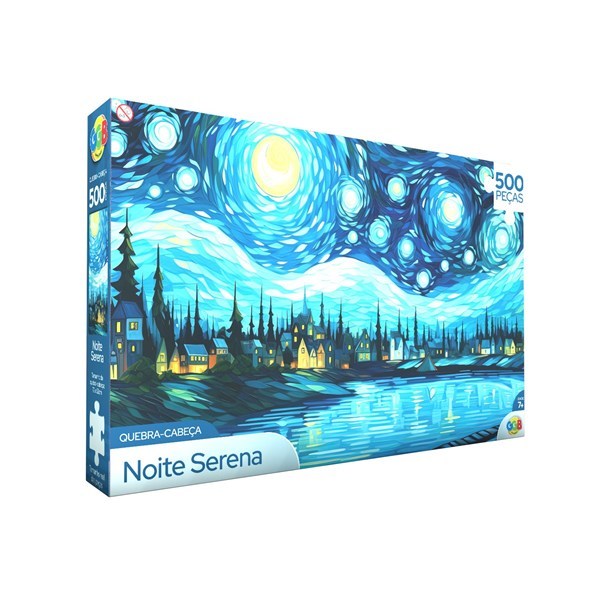 Imagen de Puzzle de cartón, 500 piezas, Noche Serena en caja