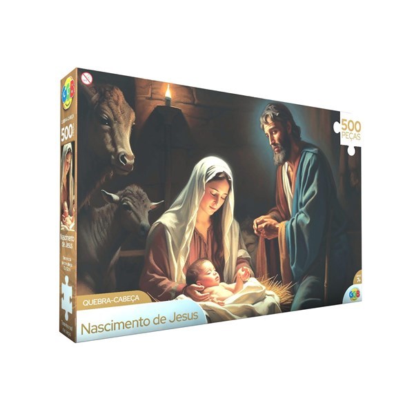 Imagen de Puzzle de cartón, 500 piezas, Nacimiento de Jesús, en caja