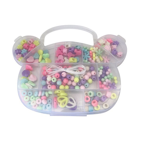 Imagen de Cuentas para armar pulseras y collares en caja de plástico