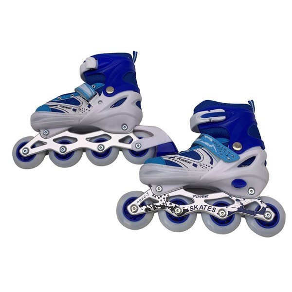 Imagen de Patines 4 ruedas en línea, extensible ruedas de plástico, estuche PVC talle M (34 al 37)