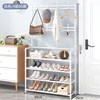 Imagen de Mueble perchero con zapatero de metal, en caja