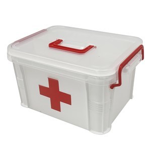 Imagen de Valija botiquín para medicamentos de plástico, chica, 2 divisiones, en bolsa