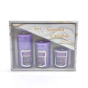 Imagen de Vela aromática x3, en caja varios colores