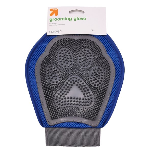 Imagen de Guante peine para mascotas, doble faz, azul